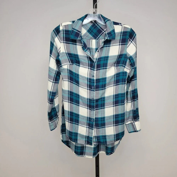 GEORGE Round Hem  High/Low Flannel - Picture 1 of 6